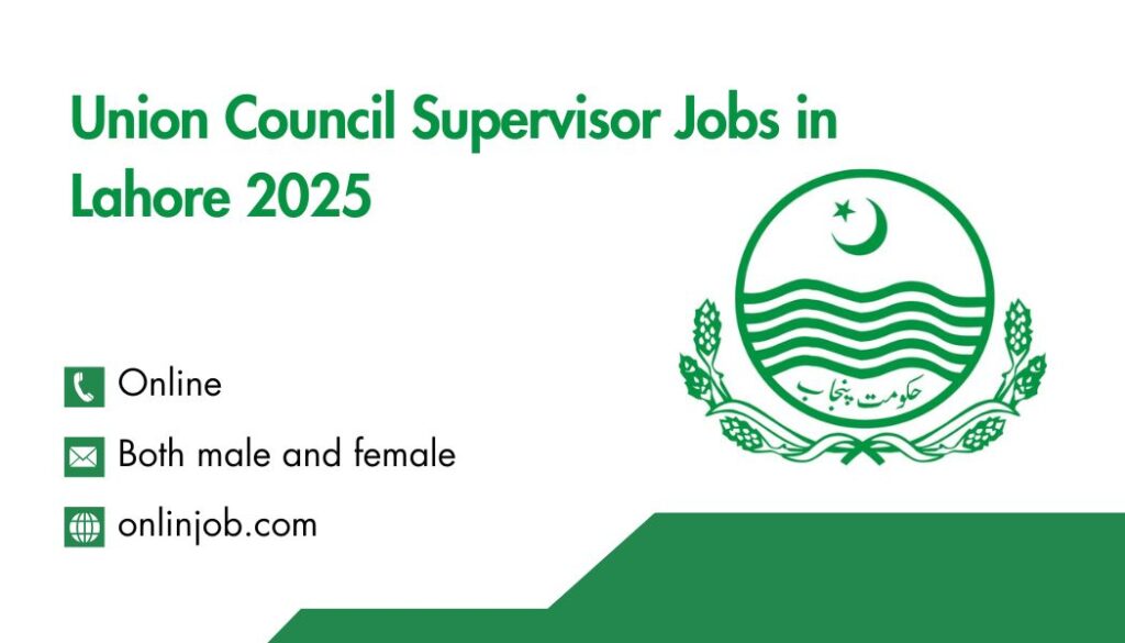 Union Council Supervisor Jobs in Lahore 2025 