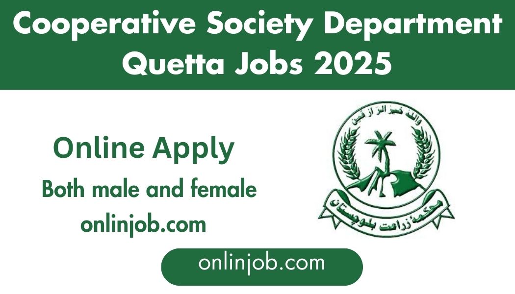 Cooperative Society Department Quetta Jobs 2025