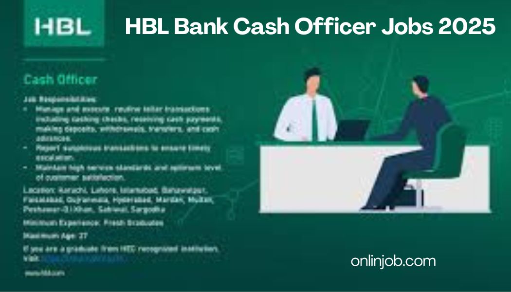HBL Bank Cash Officer Jobs 2025